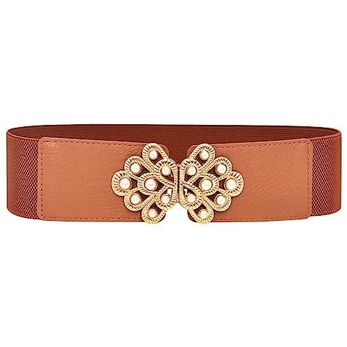 Women's Butterfly Wings with Pearl Waist Belt Gold Buckle Boho Corset Elegant for Princess Wedding Dresses