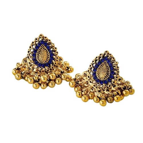Bohemian Water Drop Dangle Earrings For Women Ethnic Vintage Earrings(Blue)