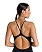 ARENA Women's Team MaxLife Swimsuit Solid FL Light Drop Back Sports Athletic One Piece Swimwear Training Bathing Suit, Black/White, US Size 34