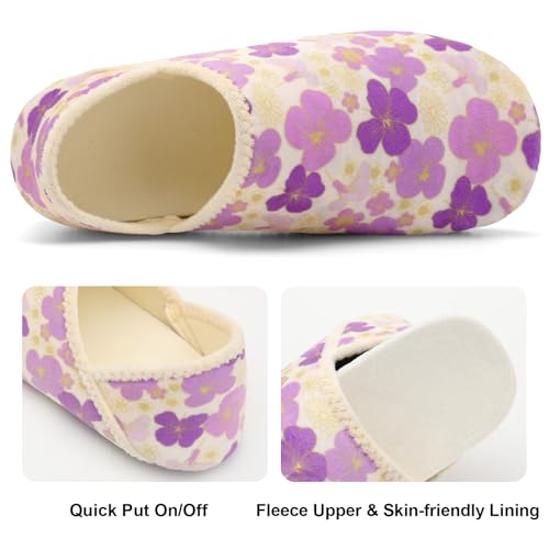 Image of Fires Womens Mens Slippers with Rubber Sole Soft-Lightweight House Slipper Socks Around House Shoes Non Slip Indoor /Outdoor