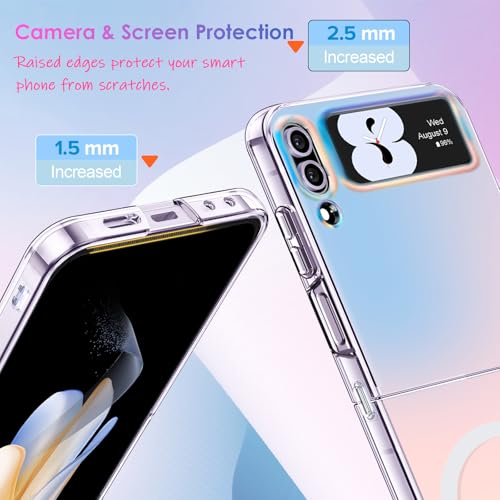 Coque Samsung Galaxy S25 compatible Magsafe au design irisé et reflets arc-en-ciel - 6