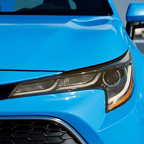 SIQII Film de Protection de Phare de Voiture Autocollant Noir fumé Transparent, pour Toyota Corolla E210 2019-2022 Touring Sport Hybrid Hatchback, Golden point