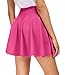 EXCHIC Women's Stretchy Waist Pleated Mini Skater Skirt Casual Flared Outfit Skirts for Women (Rose, X-Large)