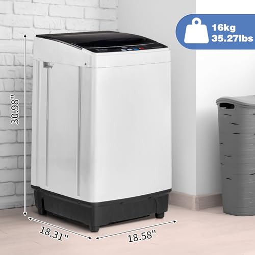 image for Winado Full Automatic Washing Machine, 15.6Lbs Top Load Portable Washe