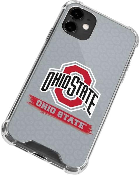 Skinit Clear Phone Case Compatible with iPhone 12 Mini - Officially Licensed Ohio State University Distressed Logo Design