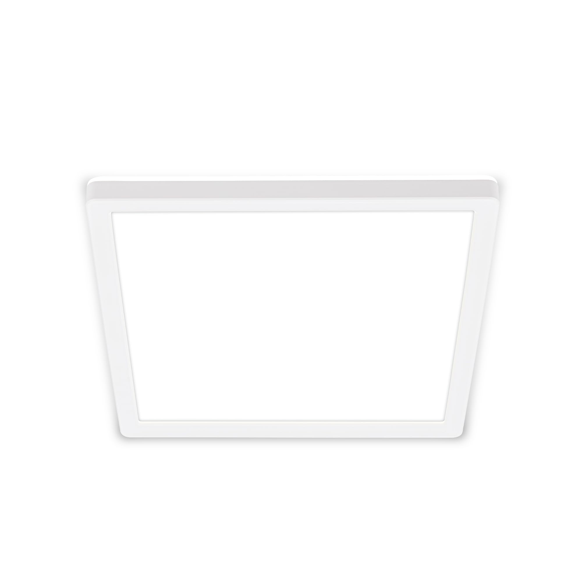 Briloner - Lampada da soffitto a LED, luce indiretta, design piatto e moderno, luce bianca neutra 4000K, lampadario da soggiorno, plafoniera da cucina, 24x24x3 cm, colore bianco opaco
