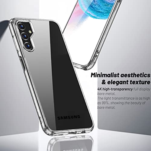 Image of KAPAVER Hybrid Clear Back Crystal Cover Case for Samsung M14 | Protective Shockproof Hard PC Soft Flexible TPU Cover