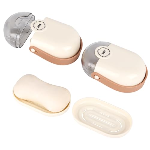 Tbestmax 2 Pack Travel Soap Case, Soap Container with Lid,