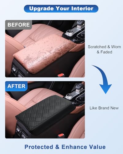 Image of CDEFG for 2025 2026 Mitsubishi Outlander Center Console Cover, for Mitsubishi Outlander GN (ES /SE /SEL /Trail Edition /Platinum) Accessories, Console Protector Leather Armrest Cover