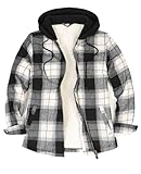 Manches doublées Sherpa pour plus de confort : fabriquée dans un souci de confort et de fonctionnalité, cette veste d'hiver à capuche doublée à carreaux pour femme est un incontournable de votre garde-robe. Que vous soyez sur les sentiers ou que vous alliez au yoga, cette flanelle douce doublée Sherpa vous gardera au chaud tout au long de toutes vos activités préférées.