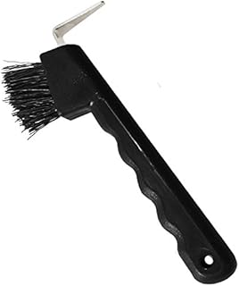 Jacks Imports Hoof Pick with Brush NEON YELOW