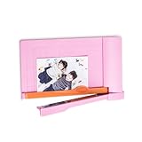YWBL-WH Papierschneider A5, Tragbarer Manueller Fotopapierschneider für den Schreibtisch mit Verschiebbarer Metallklinge für Bastelarbeiten, Karten, Scrapbooking, Zuhause, Schule und Büro (PINK)
