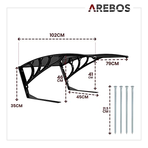 Arebos Garage de Tondeuse Robot | Abri pour Robot | Taille 102 x 79 x 46 cm | Résistant aux intempéries + Protection UV | avec Pieds en métal | matériel de Montage Inclus – vue 7