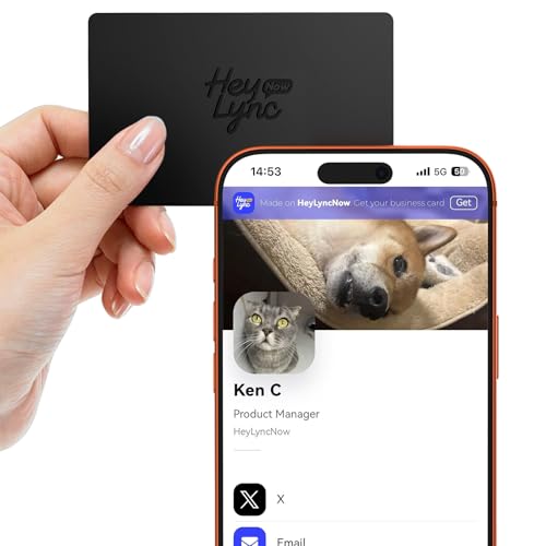 HeyLyncNow AI Smart Digital Business Card, Automated Contact Enrichment | Voice Notes Transcription | AI Drafts Follow-Up Email | Scan and Digitize | NFC Tap to Share Contact