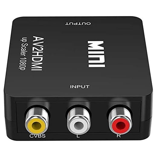 RCA-adapter till HDMI-adapter, RCA- till HDMI-adapter, AV till HDMI-omvandlare, AV till HDMI-adapter, RCA till HDMI, mini RCA-kompositCVBS-adapter