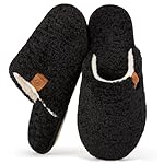 EverFoams Women's Fuzzy Slip-on Slippers Warm Cozy Soft Lightweight Memory Foam Indoor House Shoes