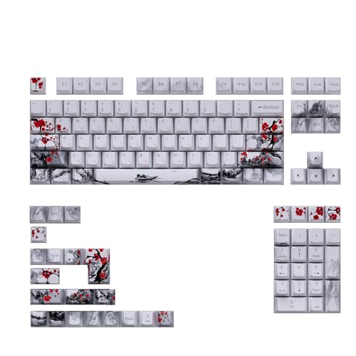 Teclas para teclado mecánico Plum Blossom con sublimación de 5 lados y perfil OEM