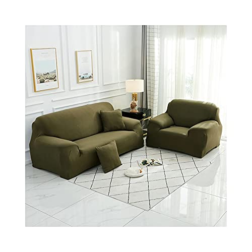 Housse de canapé 3 places pour rénover un sofa usé vert militaire 230cm