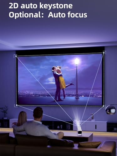 Image of TECHNOVIEW Smart Android LED Projector with Auto Focus | 720p Native, 1080P & 4K Ultra HD Support | 8000 Lumens | WiFi, Bluetooth, Built-in Speaker | Home Theatre Projector for Room & Outdoor