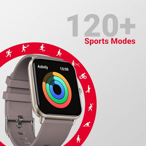 Image of Fire-Boltt Ninja Call Pro Plus Bluetooth Calling Smart Watch, 1.83″ Display, AI Voice Assistant, 120+ Sports Modes, IP67 Waterproof, SpO2 & Heart Rate Monitor Smartwatch for Women - Cinnamon Slate