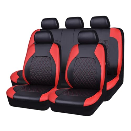 Housses de siège de voiture pour SUV, habillage cuir rouge pour voyager en famille confortablement