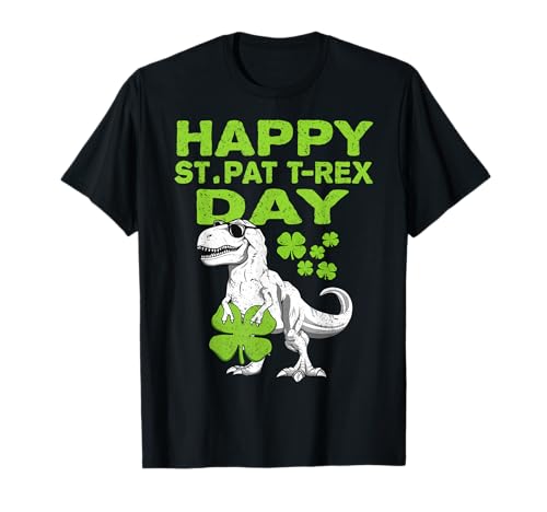 Happy St Pat Trex Day Dino St Patricks Day - Regalo per bambini Maglietta
