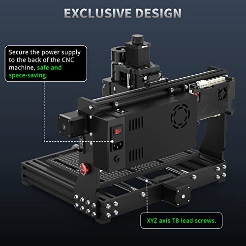 500W Cnc Router Machine, Mysweety 3020 Plus Cnc Wood Router 3 Axis Desktop Cnc Machine For Metal Wood Acrylic Mdf With Limit Switches, Emergency-Stop, Working Area 300*200*73 Mm(11.81*7.87*2.87 Inch) #TOP4