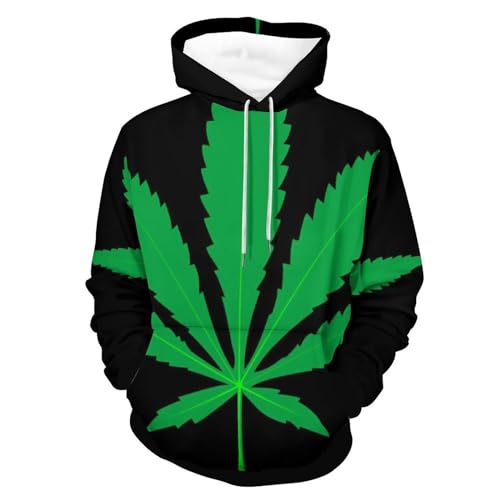 Hoody sweatshirt pull imprimé végétal avec manches longues élastiquées et grande capuche