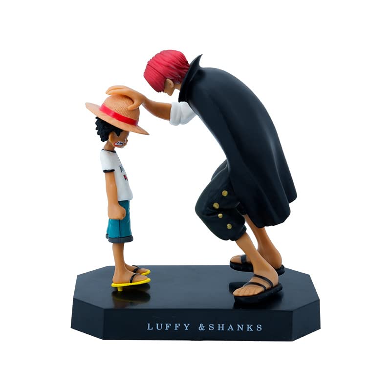 Mi.U365 Anime One Piece Shanks Touching Luffy Figures Anime Action FigureFigures Model, Cake Topper Birthday Cake Decoration Anime Ninja Theme Doll Figure