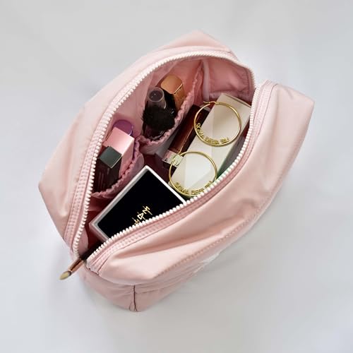 Sorority Shop Delta Zeta Makeup Bag - Puffer Style with Sorority Letters, Travel Cosmetic Bag with Zipper Closure, Perfect Delta Zeta Sorority Gifts for Women4
