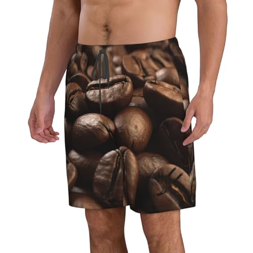 Men's Swim Trunks Fragrant Coffee Beans Quick Dry Board Shorts Mens Bathing Suit Beach Swimwear with Pockets4
