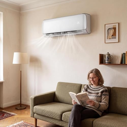 EuKer Energieeffiziente Split-Klimaanlage 9000 BTU (2,7 kW) Inverter-Technologie Kühlen & Heizen A++ Sehr leise R32 Wandmontage WiFi & App-Steuerung Timer Quick Connect Für Räume-8