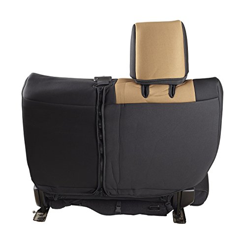 Smittybilt Neoprene Front And Rear Seat Cover Kit (Black/Tan) - 471225 #TOP1