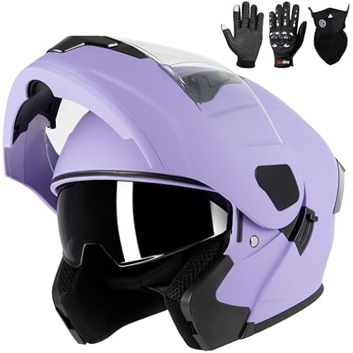 Modular Flip up Motorcycle Helmets for Men Women, DOT Approved