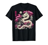 Asian Cherry Blossom Chinese Dragon T-Shirt