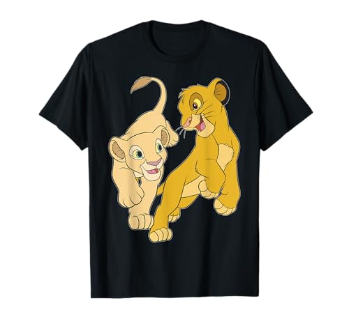 T-shirt Simba et Nala Le Roi Lion Disney en coton pour look casual