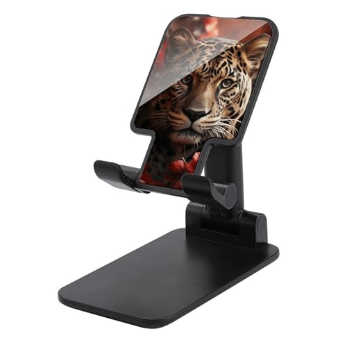 Support de téléphone pliable pour bureau réglable rose tigre