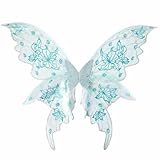 Disfraz de Navidad para adulto y niño, alas de hada, bonito traje de Navidad, de moda, alas de hada, ángel de mariposa, accesorio para espectáculos y celebraciones de carnaval, Navidad, cosplay, azul