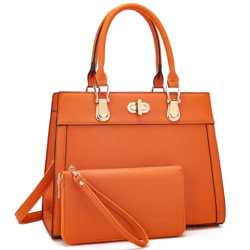 Purse Set Women Tote Handbag Shoulder Bag Top Handle Satchel Work Bag Crossbody Matching Wallet 2pcs