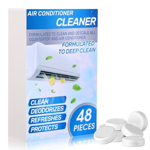 Swiffen 48 Pcs Ac Drain Pan Tablets Upgraded Drain Line Cleaner Air Conditioner Condensate Pan Tablets for Ac Units, Prevents Overflow, No Odors for HVAC Systems, Mini-splits, Dehumidifiers