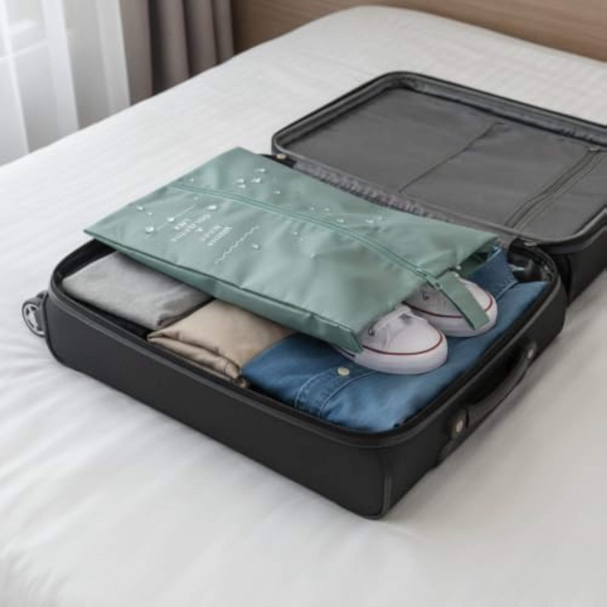 Cartoon Shoe Storage Bags for Travel, Water-Resistant Drawstring Organizer