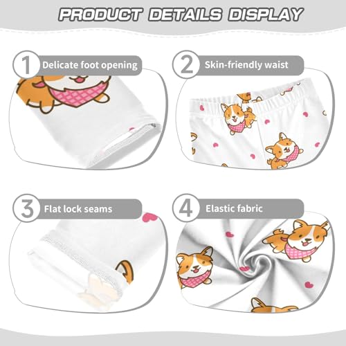 Bib Puppy Girls Leggings,Workout Leggings for Girls Toddler Athletic Legging Size for 3-10T3