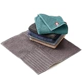 B-PLAID ハンカチ タオルハンカチ 今治タオル 6枚セット 日本製 約25×25cm メンズ レディース ハンカチ ハンドタオル スクエアリブ やわらか薄手 速乾 高吸水 綿100% ベージュ+ダークグレー+グレーベージュ+チャコール+ネイビー+ターコイズ アソート6色07