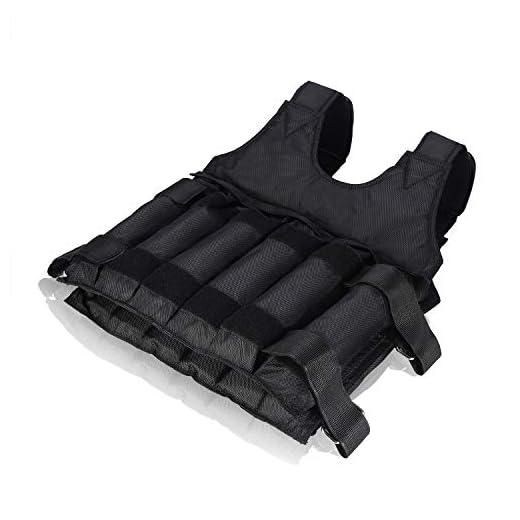 Chaleco de Pesas Hombre, Chaqueta de Entrenamiento con Pesas de Tela Oxford Engrosada de 50 kg en el Pecho con Bolsas de 12 Piezas para Entrenamiento Deportivo al Aire Libre,Entrenamiento de fuerza