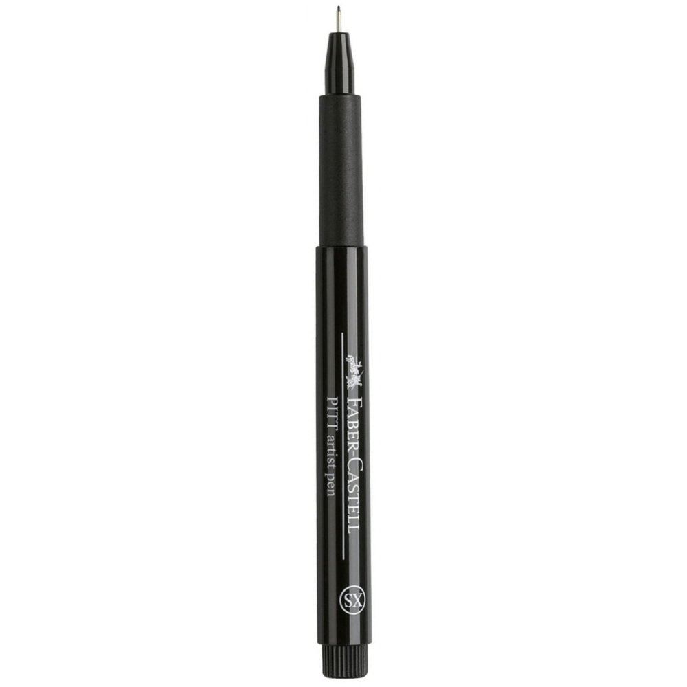 Faber-Castell Art & Graphic Pitt Artist Pen Fineliner India Ink Pen, Black, Single, Art, Craft, Drawing, Sketching, Home, School, University, Colouring