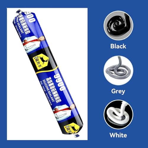 Image of Waterproof Silicone Sealant, Fast Fixing Fast Drying Roof Adhesive, Leakage Quick Repair Adhesives & Sealants For Roof, Concrete, Watertank, Iron Galvanized, Steel, Metal, Aluminum,750 GM(Black)
