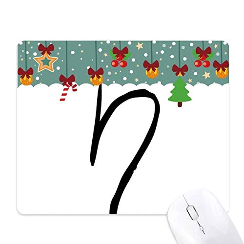 Tapis de souris alphabet grec ETA en caoutchouc contre la fatigue