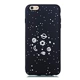 Nodigo Coque Compatible avec iPhone 6s/iPhone 6 Silicone Motif Drôle Noir Créatif Antichoc Pas Cher TPU Étui Anti Choc Bumper Kawaii Mat Case Cover One Piece Housse - Soleil