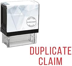 StampExpression - Duplicate Claim Office Self Inking Rubber Stamp - Red Ink (A-5275)