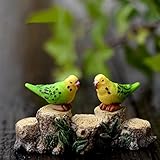 Miniature Parrot Fairy Garden Accessories, Mini Parrot Figurine for Fairy Garden Decoration, Cake Topper, Landscape Decor, DIY Crafts, Car Decoration, Moss Landscape, Terrarium, Bonsai Craft Decor